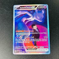 2026 English Team Rocket's Mewtwo ex SAR Holo DIY Textured Card - Mint Rare Pokemon Collectible Card