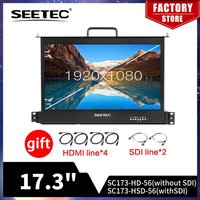 SEETEC SC173-9HD-56 17.3 Inch 1RU Pull Out Rack Mount Monitor Full HD1920x1080 for Broadcast Director Monitor
