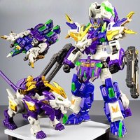 Glory Alliance 6 Transform Combined Robot Action Figures Mech Toy 2IN1 Shapeshifting League 7''/18CM Toy for Boy Kids Gifts