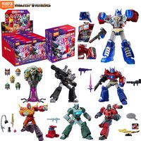 Blokees Transformers Shining Edition5 Blind Box Optimus Prime Megatron Assemble Action Figure Glowing Joint Mobility Model Toys