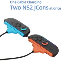 2 in 1 Switch 2 Controller Magnetic Charging Cable, 2.5m/3m Charging and Playing Cable, NS2 Jcon Charging Cable