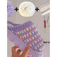 Thickened Handmade Cloud Bottom Ice Strip Line Slippers Home Use Anti-Slip Wear-Resistant Cotton Slippers Material Kit