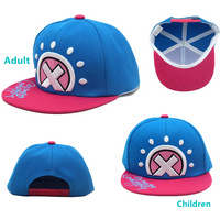 Anime Adult Children Tony Tony Chopper Baseball Cap Cosplay Trafalgar Unisex Flat Brimmed Hat Adjustable Sun Hat Accessories