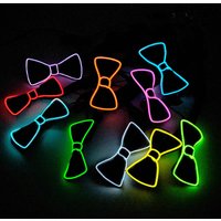 Men Glowing Bow Tie EL Wire Neon LED Luminous Party Haloween Christmas Luminous Light Up Decoration Bar Club Stage Prop Clothing