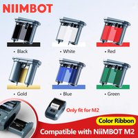 Special Carbon Ribbon for Niimbot M2 Label Printer Label Ribbons Barcode Label Maker Color Ribbon Black Red Golden Blue White