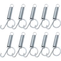 10 Packs Spring Hooks for Rabbit Cage Spring Latch Door Cage Accessories Wire Cage Clips Snap Hooks Multifunctional 3 Sizes
