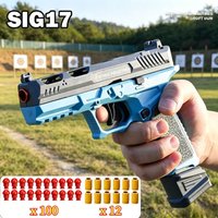 SIG17/USP Shell Soft Bullet Toy Gun Empty Hanging Continuous Firing Outdoor CS Shooting Game Christmas Gift for Adult