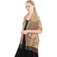 Elegant Women Sequins Shawls and Wraps for Evening Dresses Embroidery Wedding Party Cape Bridesmaid Bride Dress Shawl