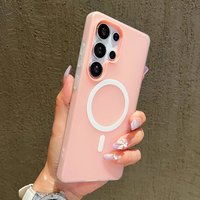 Candy Color Matte Magnetic Phone Case for Samsung Galaxy S26 S24 S25 Edge Ultra S23 Plus FE For Magsafe Wireless Charge Cover
