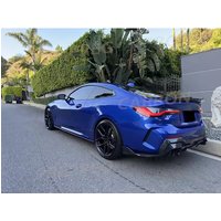 For BMW 4 Series G22 G23 Coupe 2021+ Real Carbon Fiber Rear Bumper Splitters Flaps Spoiler FRP Car Accessories
