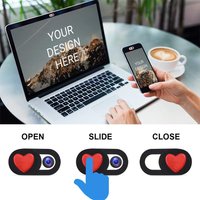 3 PCS Red Heart Web Camera Cover Slider for Phone Laptop Camera Waterproof Shockproof Drop Proof Scratch and Fingerprint Proof