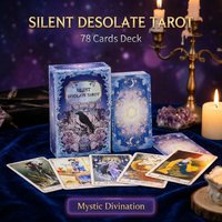 Silent Desolate Tarot Deck 78 Cards Rider Waite System 4.1×2.4 inch Divination Oracle Cards Fate Forecasting Board Game