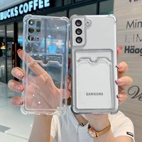 S26 Ultra Phone Case For Samsung Galaxy S26 Ultra S26 Edge S26U S 26 Clear Transparent Wallet Card Holder Soft Shockproof Cover