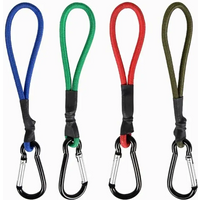 Tent Elastic Rope Cord Hook Fixation Elastic Stretch Rope Outdoor Tool Canopy Tarp Fixing Cords String with Carabiner