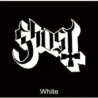 Stylish "Ghost" Gothic Font Sticker, Ideal for Car Windows, Laptop Covers, Music Instrument Cases, Adding an Edgy Vibe