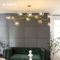 Glass Pendant Lights Kitchen Dining Room Island Living Room Hanging Lamp Chandeliers Modern Bubble Bedroom Decoration Lighting