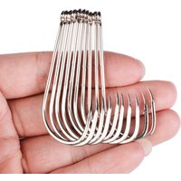 20pcs / Box Barbed Big Fishing Hooks 1/0#-6/0# Sea Worm Carp Single Circle Hook Set Fly Fishing Accessories Tackle Fishhook
