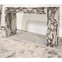 Luxury Modern Calacatta Viola Marble Slim Console Table Living Room Marble Top Console Table Hallway Entryway Entry Extendable