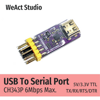 WeAct CH343P CH343 USB to Serial/TTL UART Module 3.3V 5V Switch Instead CH340