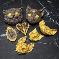 Skull Silicone Resin Molds Bat Crow Bird Skeleton Head Sphynx Cat Epoxy Casting Mould For Halloween Jewelry Pendant Making DIY