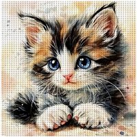 1pc 40X40CM/15.74inch Cat stamped cross stitch kit DIY kit 11CT/14CT DIY Embroidered set DIY Cross-Stitch Set accessories