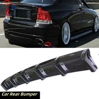 LAICY For V0lvo C70 S40 S60 S80 S90 V40 Car Rear Bumper Side Diffuser Lip Spoiler Splitter Spoiler Shark 6 Fins Wing Body Kit