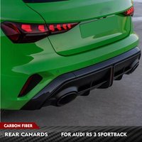 For Audi RS3 8.5Y 2025 2026 Car Rear Splitters Lip Chin Racing Body Kits Carbon Fiber Car Rear Bumper Canards Air Vents Cover