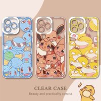 Cartoon P-Pokemon Soft Silicone Phone Case For iPhone 17 Air 15 14 13 12 11 Pro Max 16 15 14 Plus Shockproof Soft Silicone Cover