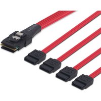 Mini SAS 8087 SFF-8087 to 4 SATA Splitter Cable Forward Breakout 0.5m 1m