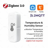 Tuya Zigbee 3.0 Mini capteur de température et d'humidité intérieur maison intelligente thermomètre hygromètre travail à distance avec Z2M Smart Life