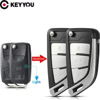 KEYYOU 1PCS Modified Version Folding Car Key Shell For VW For Volkswagen MK4 Bora Golf 4 5 6 Passat Polo Bora Touran