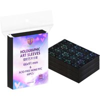60pcs 66x91mm Photocard Sleeves Love Heart-Shape Laser Flashing Card Sleeves Holographic Foil Protective Cover for MGT/PTCG
