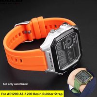 For Casio G-SHOCK 3299 AE1200 AE-1200 AE1300 SGW400 SGW-300 A158W A159W Silicone Rubber Strap 18mm Sport Waterproof Watchbands