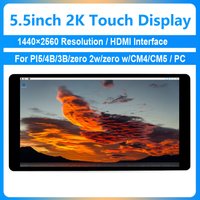 Raspberry Pi 5.5inch 2K Capacitive Touch LCD Display Screen,HDMI Interface,1440×2560 High Resolution For PI5/4B/zero/CM4/CM5/PC