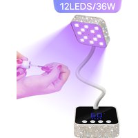 DianaBeauty 36W Rechargeable UV Light for Gel Nail 12LEDS UV LED Nail Lamp Cordless Nail Dryer 360ยฐ Rotatable Polish Drying Lamp