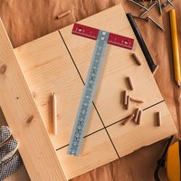 Metric T square positioning ruler, aluminum alloy square ruler measuring and scribing tool