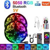Bluetooth WiFi LED RGB Strip Lights Color Changing 5050 30LED 576LED Lights Flex Ribbon Luces for 5V USB TV BackLight Room Decor