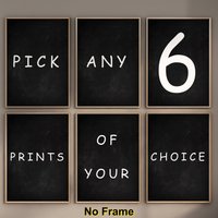 6pcs/set Custom Frameless Canvas Print Set Perfect for Couples, Families, Pets, Landscapes, Weddings Home Decor & Holiday Gifts