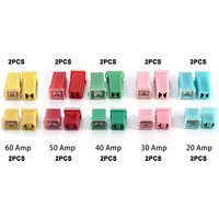 20pcs Jcase Car Fuse Assortment Kit Low Tall STD Profile Box Shaped Fuses Car Fuses Replacement 20A 30A 40A 50A 60A Automotive F