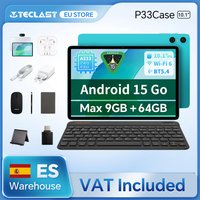 Tablet Teclast P33 z Androidem 15, 10,1 cala, maksymalnie 9 GB RAM, 64 GB ROM, 1280x800 IPS, A333, 5 rdzeni, 6000 mAh, Type-C