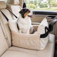 Siège auto pour chien et chat pour animaux de compagnie de taille moyenne, siège surélevé portable pour chien avec coussin réversible amovible, poches de rangement et sangle de transport, siège auto