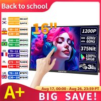 HGFRTEE – moniteur tactile Portable de 16 pouces, 16:10 96% sRGB, 350Cd/m2, deuxième écran pour ordinateur Portable avec support, Type C, Compatible HDMI