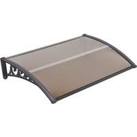 Auvent pour porte et fenêtre, auvent marron, avec protection solaire, protection de toit pour porte, protection contre la pluie, la neige et les UV, installation facile, design moderne