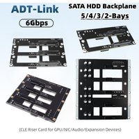 3/4/5-Bays SATA Hard Drives Backplane 6Gbps 4-Power NAS Chassis Adapter Storage Server Expansion Board for 2.5 3.5 HDD Hard Disk
