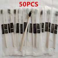 50 Pack Wheat Straw Travel Toothbrush Eco Friendly Recyclable Biodegradable Non Toxic Labeled Toothbrushes