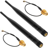 2 Pack 868MHz 915MHz LORA Antenna 6dBi Gain Omni GSM Antenna SMA Male Connector + 15cm RF Antenna Adapter Cable