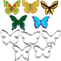 Cartoon Insect Butterfly Plastics Moulds,Morpho,Papilio,Birdwing,Cabbage,Vanessa,Cake Fondant Tools,Cookie Fruit Cutters