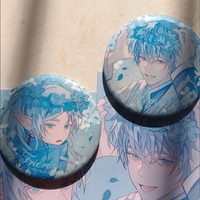 58mm Anime Frieren Himmel Cosplay Brooches Character Pins Clothing Backpack Lapel Badges SPTE Tinplate Brooch Prop Xmas Gift