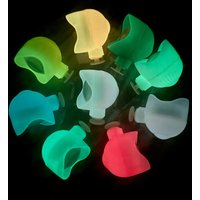2pcs Fluorescent Transparent LED Shoe Lights Charms Accessories for Night Rides, Outdoor Cave Camping Shoes Charms