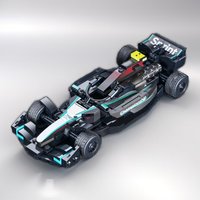 Advanced Building Blocks Series Green W15 Racing Car Model 271PCS Bricks Particle Assembly Sets DIY Boy Birthday Toys Gifts